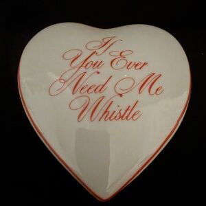 Stafford Heart-Shaped Treasure Box, Japan, 'If You Ever Need Me Whistle'